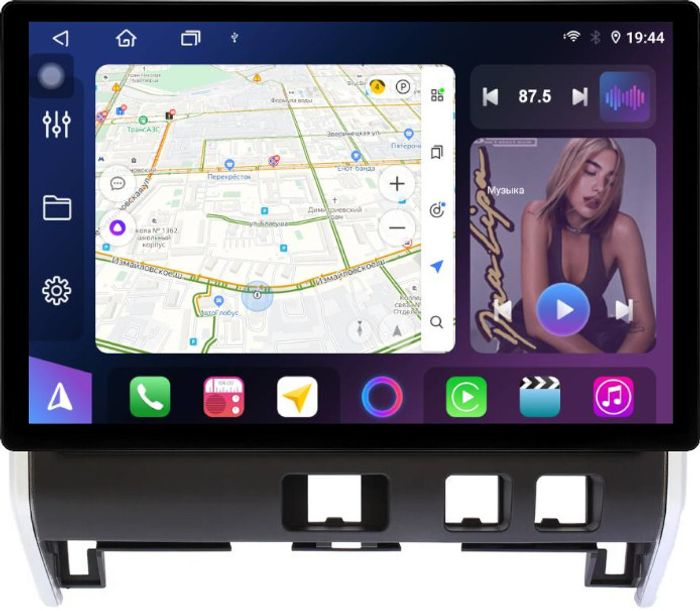 Магнитола для Nissan Serena C27 2016-2019 (рамка глянцевая) - FarCar BX877 монитор 13" 2K QLED на Android 13, TS10, 6+128, CarPlay, 4G SIM-слот