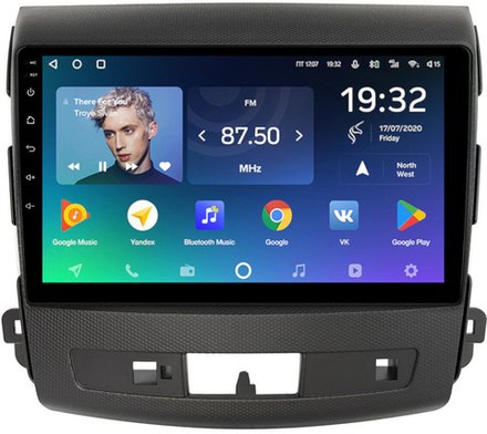 Магнитола для Mitsubishi Outlander XL, Peugeot 4007, Citroen C-Crosser (перфорированная рамка) - Teyes CC2 PLUS Android 10, ТОП процессор, 4-64, SIM-слот