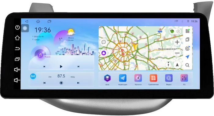 Магнитола для Honda FIT 2 2007-2014 (правый руль), FIT Shuttle - FarCar монитор 12.3" 2K QLED на Android 14, Быстрая, CarPlay, 4G SIM-слот