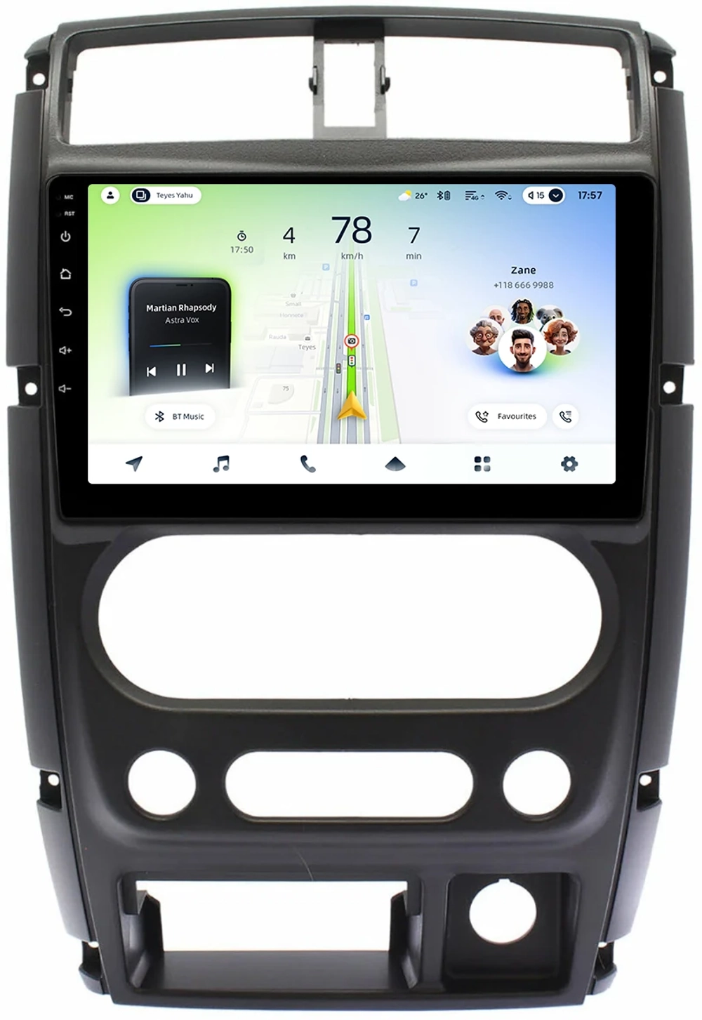 Магнитола для Suzuki Jimny 3 2005-2018 - Teyes CC4L монитор 9" IPS на Android 14, Snapdragon 662, CarPlay, 4G SIM-слот