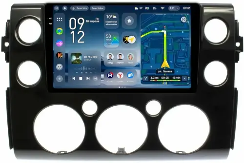 Магнитола для Toyota FJ Cruiser 2005-2022 (рамка черная) - Teyes CC4-PRO монитор 9.5" 2K QLED на Android 13, Snapdragon 778G, ИИ, CarPlay, DSP, 4G SIM-слот