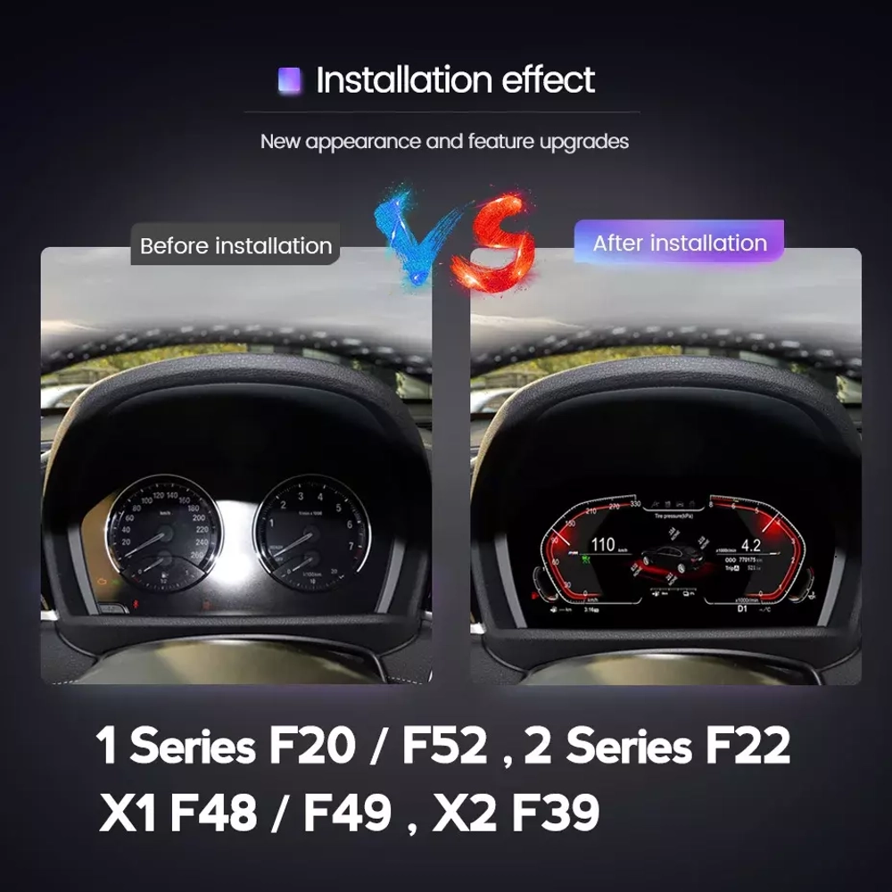 Электронная панель приборов  BMW X2 F39 2018-2022 - 1297 с LCD / ЖК 11" экраном QLED