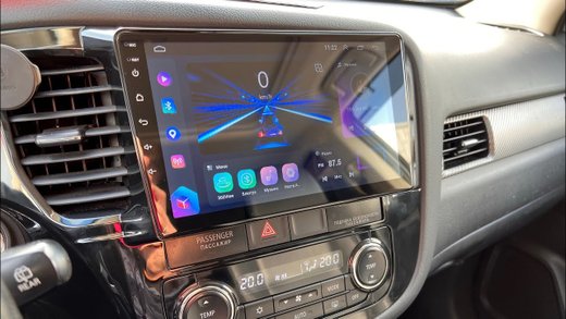 Магнитола для Mitsubishi Outlander 3 2012-2022 (овальный климат) - Teyes CC2 PLUS монитор 9" QLED на Android 10, ТОП процессор, 4Гб+64Гб, 4G SIM-слот