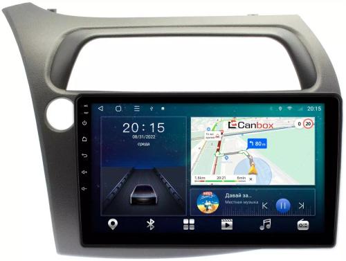Магнитола для Honda Civic 8 (5d) 2006-2011 (поддержка климата - опция) - CanBox 9-HO107N Android 10, 8-ядер, SIM-слот