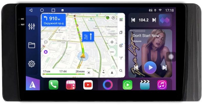 Магнитола для Volkswagen Polo 6, Skoda Rapid 2 2020+ - FarCar S400-TS18 монитор 10.36" QLED на Android 14, CarPlay, 4G SIM-слот