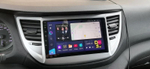 Магнитола для Hyundai Tucson 3 2015-2018 (без штатной КЗВ, рамка серебро) - Teyes CC3L монитор 9" IPS на Android 10, 8-ядер, CarPlay, 4G SIM-слот