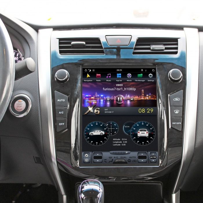 Магнитола для Nissan Teana 2014-2015 L33 (без 360) - Kuberg ZF-1058-DSP вертикальный экран 10.4" в стиле "Тесла" на Android 9, 4/64ГБ