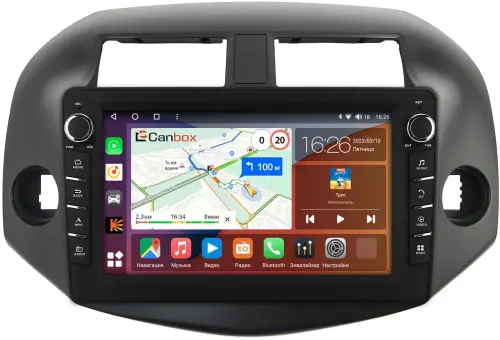 Магнитола для Toyota RAV4 30 2005-2012, Vanguard (рамка под 10") - Canbox 1001 Android 10, ТОП процессор, CarPlay, 4G SIM-слот