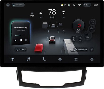 Магнитола для SsangYong Actyon 2 2011-2013 - Teyes CC4-PRO монитор 13" 2K QLED на Android 13, Snapdragon 778G, ИИ, CarPlay, DSP, 4G SIM-слот