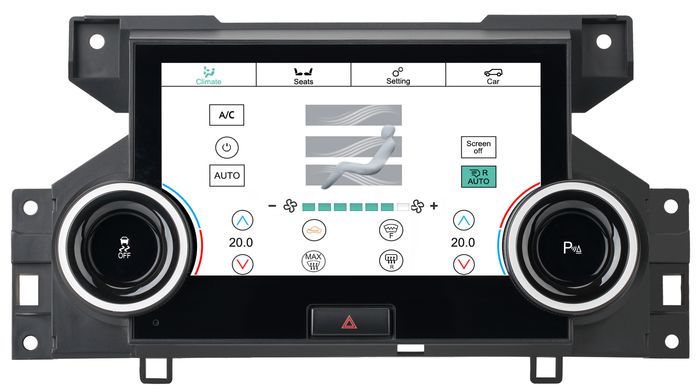 Сенсорная панель климата Land Rover Discovery 4 2009-2016 L319 - Kuberg ZF-2010 с 7" экраном LCD/ЖК без отверстия под CD