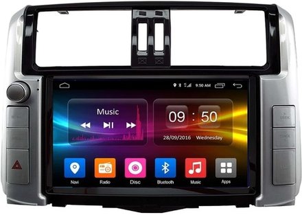 Магнитола для Toyota Land Cruiser Prado 150 2009-2013 (взамен 7" навигации) - Kuberg SF-9613-3 IPS, Android 10, 8 ядер (TS18), 4G SIM-слот