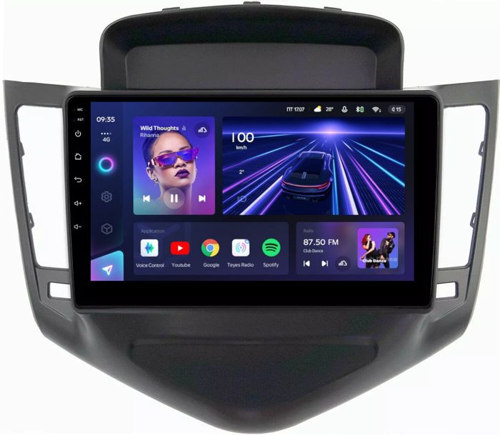 Магнитола для Chevrolet Cruze 2009-2012 (рамка черная) - Teyes CC3L на Android 10, CarPlay, 4G SIM-слот