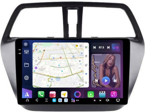 Магнитола для Suzuki SX4 2 2013-2021 - FarCar GX337M монитор 9.5" 2K QLED на Android 14, TS20, 6+128Гб, CarPlay, 4G SIM-слот