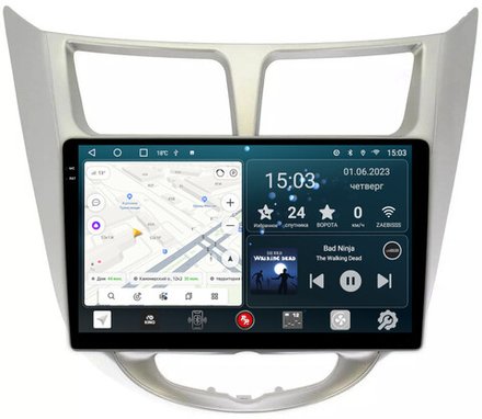 Магнитола для Hyundai Solaris 2010-2016 - RedPower 067 Android 10, QLED+2K, ТОП процессор, 6Гб+128Гб, CarPlay, SIM-слот