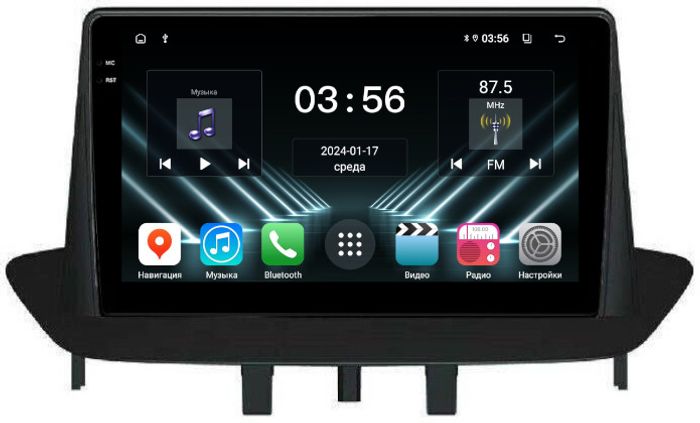 Магнитола для Renault Fluence/Megane 2009-2017 - FarCar S280 монитор 9.5" IPS на Android 13, CarPlay