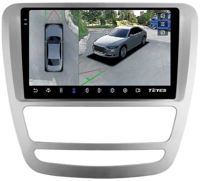 Магнитола для Sollers ST6 (взамен монохром экрана), JAC T6 - Teyes CC3-2K-360 на Android 10, 2K QLED, 6Гб+128Гб, CarPlay, 4G SIM-слот, 4 камеры в комплекте