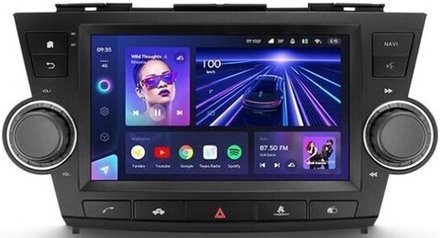 Магнитола для Toyota Highlander 2 2007-2014 - Teyes CC3L на Android 10, 8-ядер, CarPlay, 4G SIM-слот (кнопки + крутилки)