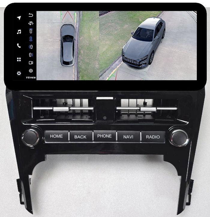 Магнитола для Toyota Camry 50 2011-2014 (рамка LUX) - Teyes LUX ONE 360 монитор 12.3" 2K QLED на Android 10, 6/128Гб, CarPlay, 4G SIM-слот, 4 камеры в комплекте