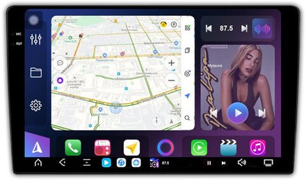 Магнитола для Hyundai H1, Starex 2007-2015 - FarCar GX233M монитор 9.5" 2K QLED на Android 14, TS20, 6+128Гб, CarPlay, 4G SIM-слот