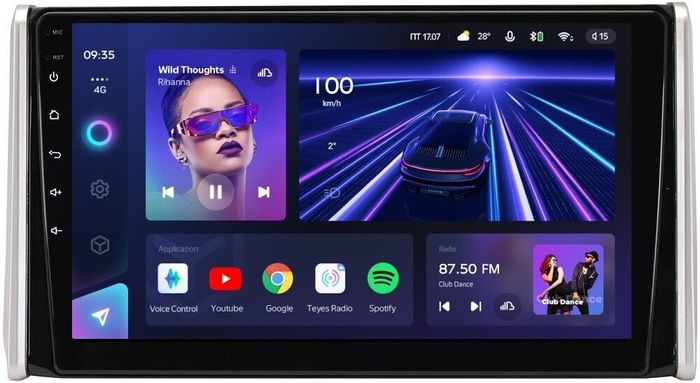 Магнитола для Toyota RAV4 50 2019-2024+ (рынок РФ и ОАЭ) - Teyes CC3 Android 10, ТОП процессор, 4/32 Гб, CarPlay, SIM-слот