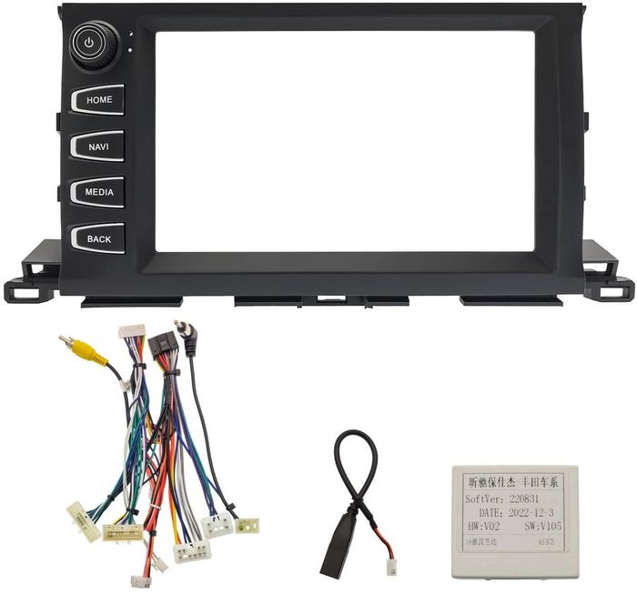 Магнитола для Toyota Highlander 3 U50 2013-2020 (рамка с крутилкой) - FarCar 7094K9 монитор 9.5" QLED на Android 14, TS18, CarPlay, 4G SIM-слот