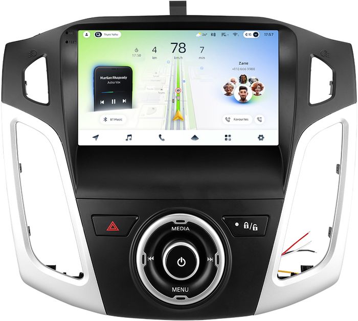 Магнитола для Ford Focus 3 2011-2019 (рамка тип 1) - Teyes CC4L монитор 9" IPS на Android 14, Snapdragon 662, CarPlay, 4G SIM-слот