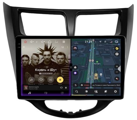 Магнитола для Hyundai Solaris 2010-2016 (рамка черная) - Redpower 85067B PRO/PROmax ТОП звук, 2K QLED, Android 14, CarPlay, 4G SIM-слот