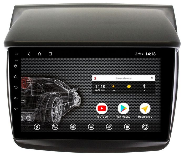 Магнитола для Mitsubishi L200, Pajero Sport 2006-2016 - AK334R9-MTK Android 10, 8-ядер, 2Гб-32Гб