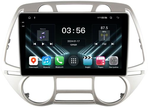 Магнитола для Hyundai i20 2009-2012 (климат) - FarCar DX3244M монитор 9.5" IPS на Android 13, 4+64Гб, CarPlay