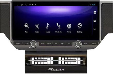 Магнитола для Porsche Macan 2014-2016 (CDR3.0/PCM3.0) - Parafar PF1955L12 монитор 12.3", Android 12, 6+128Гб, CarPlay, SIM-слот