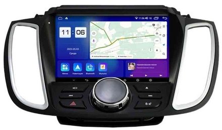 Магнитола для Ford Kuga 2 2017-2019 (SYNC 3) - Parafar PF262-10LUX3RN2K на Android 13, QLED+2K, ТОП процессор, 4Гб+32Гб, CarPlay, 4G SIM-слот