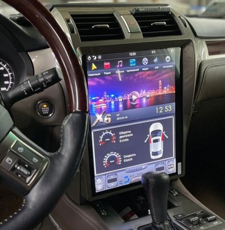 Магнитола для Lexus GX460 2009-2019 - Kuberg ZF-1815-Q6 вертикальный экран в стиле "Тесла" на Android 11, 8Гб+128Гб, CarPlay, 4G SIM-слот