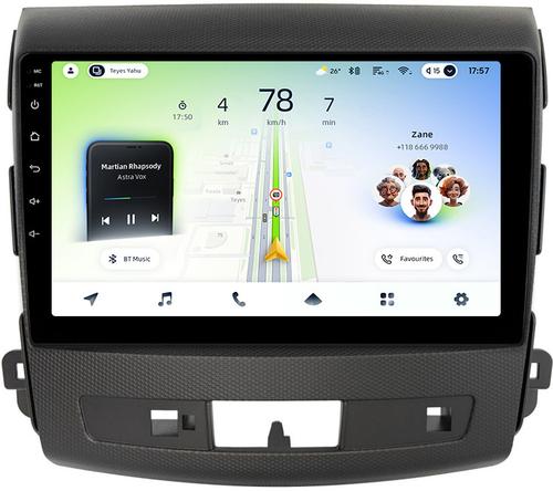 Магнитола для Mitsubishi Outlander XL, Peugeot 4007, Citroen C-Crosser (перфорированная рамка) - Teyes CC4L монитор 9" IPS на Android 14, Snapdragon 662, CarPlay, 4G SIM-слот