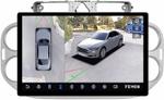 Магнитола для Volkswagen Tiguan 1 2007-2011, Golf Plus (аварийка треугольная, рамка серебро 9) - Teyes CC3-2K-360 монитор 13" 2K QLED на Android 10, Быстрая, CarPlay, 4G SIM-слот, 4 камеры в комплекте