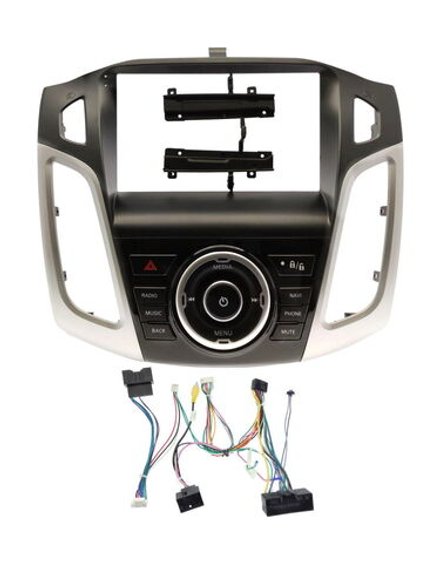 Комплект рамки с разъёмами 9" Ford Focus 3 2011-2019 шайба + кнопки