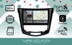 Магнитола для Nissan X-Trail T32, Qashqai J11 2014-2022 (климат, рамка большая) - Vaycar VA51-0665-2K на Android 13, Быстрая, 2K QLED, CarPlay, 4G SIM-слот