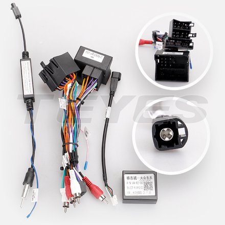 Комплект рамки с разъёмами 10.1"+can VW Passat B6, B7, СС