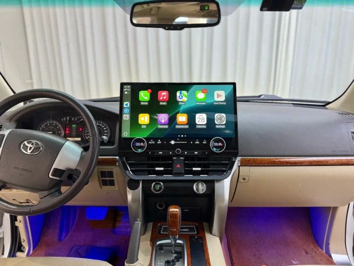 Магнитола для Toyota Land Cruiser 200 2007-2015 (климат на ШГУ) - Kuberg ZF-3038H-GE монитор 19.8"! на Android 13, Быстрая, 4G SIM-слот, CarPlay