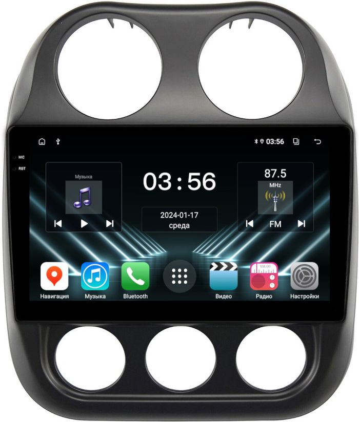 Магнитола для Jeep Compass 2011-2015 - FarCar S280 монитор 10.36" IPS на Android 13, CarPlay