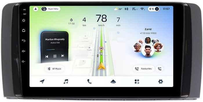 Магнитола для Mercedes-Benz R W251 2005-2015 - Teyes CC4L-DTS монитор 9" IPS на Android 14, Быстрая, Snapdragon 662, CarPlay, 4G SIM-слот