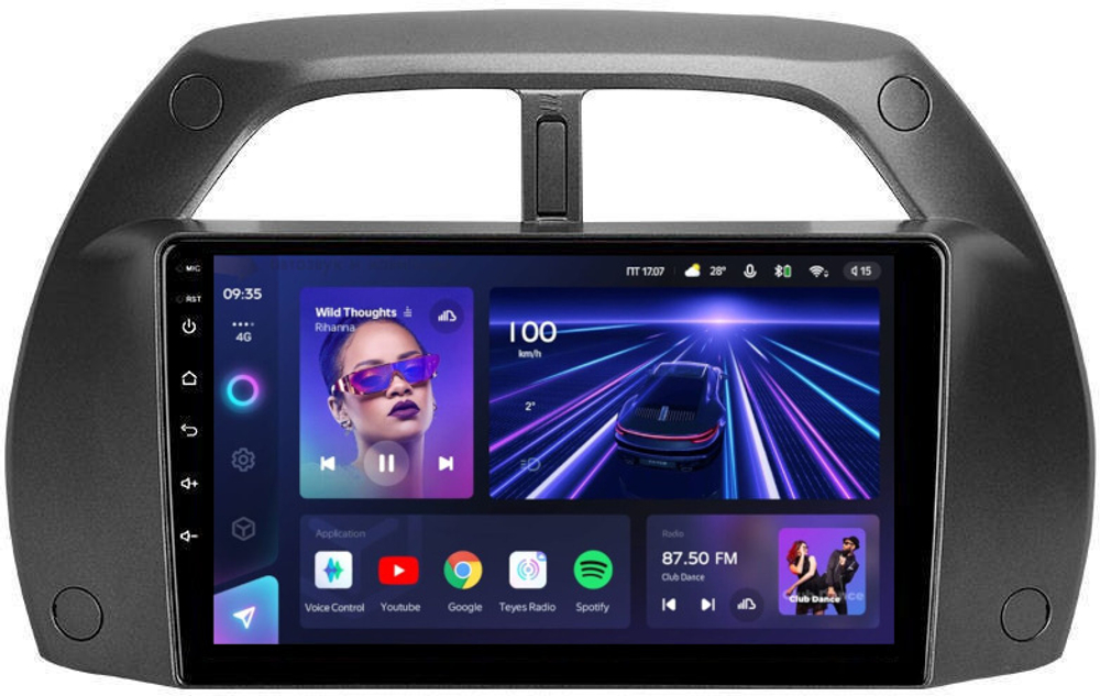 Магнитола для Toyota RAV4 2 2000-2003 - Teyes CC3L монитор 9" IPS на Android 10, 8-ядер, CarPlay, 4G SIM-слот