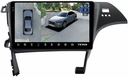Магнитола для Toyota Prius 30 2009-2015 (правый руль, рамка под 10") - Teyes CC3-2K-360 на Android 10, 2K QLED, 6Гб+128Гб, CarPlay, 4G SIM-слот, 4 камеры в комплекте