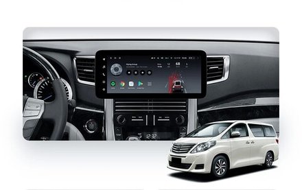 Магнитола для Toyota Alphard, Vellfire H20 2008-2015 (менее 10 динамиков, рамка LUX) - Teyes LUX ONE 360 монитор 12.3", Android 10, CarPlay, 4G SIM-слот, 6/128, 4 камеры в комплекте