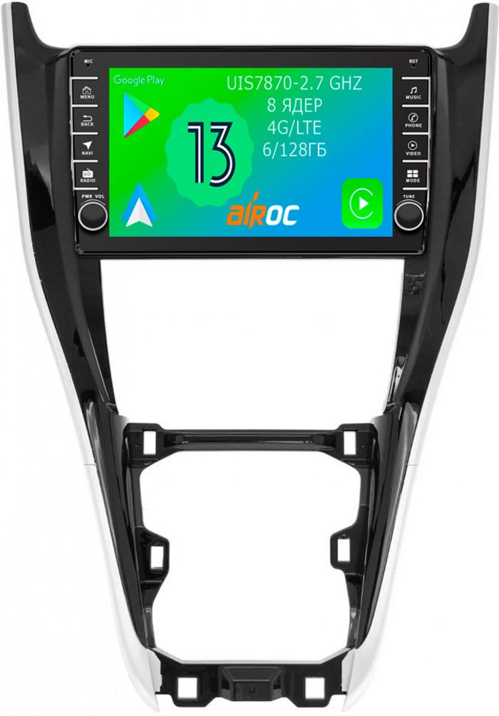 Магнитола для Toyota Harrier XU60 2013-2017 - Airoc AB-1125 (кнопки и крутилки), Android 13, Быстрая, SIM-слот, CarPlay