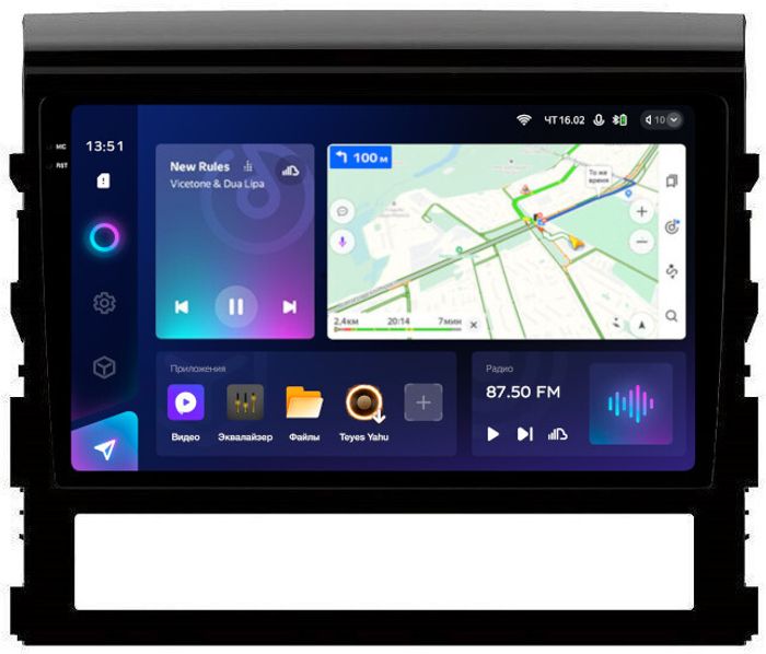 Магнитола для Toyota Land Cruiser 200 2015-2021 (без JBL) - Teyes CC3-2K монитор 9.5" 2K QLED на Android 10, ТОП процессор, CarPlay, 4G SIM-слот