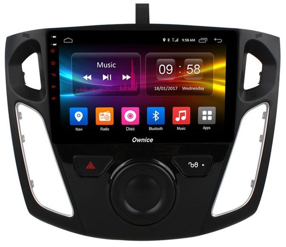 Магнитола для Ford Focus 3 2011-2019 (поддержка автопарковки, SYNC) - Kuberg OL-9202-P на Android 11, 8-ядер, 4ГБ-64ГБ, CarPlay, SIM-слот