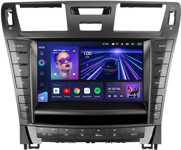 Магнитола для Lexus LS460 LS600H XF40 2009-2012 (тип B) - Teyes CC3 монитор 9" QLED на Android 10, ТОП процессор, 4Гб+32Гб, CarPlay, 4G SIM-слот