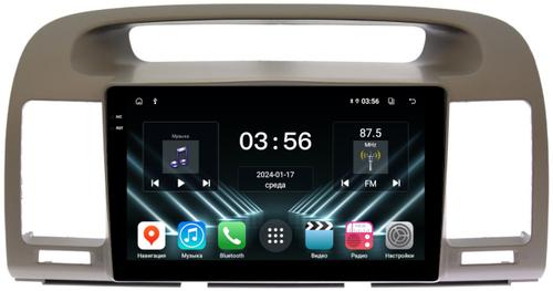 Магнитола для Toyota Camry 30 2001-2006 (рамка оливковая) - FarCar DX9-8200L монитор 9.5" IPS на Android 13, 4+64Гб, CarPlay