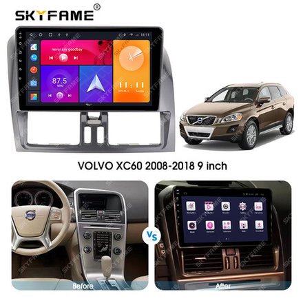 Магнитола для Volvo XC60 2008-2013 - Kuberg SF-9004 QLed, Android 12, TS10, CarPlay, 4G SIM-слот