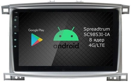 Магнитола для Toyota Land Cruiser 100, Lexus LX470 2002-2007 (экран климата снизу) - Airok RI-1123 Android 12, ТОП процессор, 8/128Гб, SIM-слот